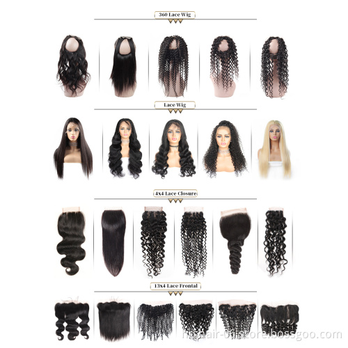 Cheap Brazilian Virgin Cuticle Aligned Frontal Closure Hair 4x4 2x6 5x5 13x4 13x6 6x6 7x7 360 Swiss Lace Closure And Frontal